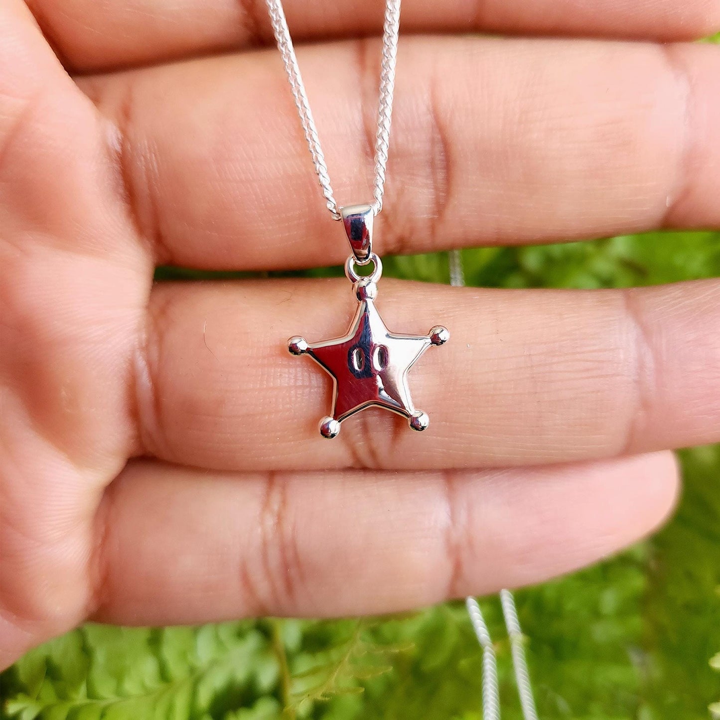 Grand Star Silver Pendant - Super Mario Bros Silver Jewelry