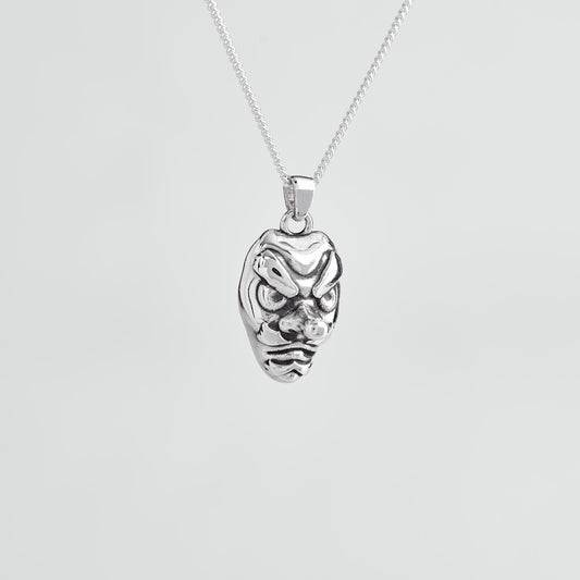 Urokodaki Mask Silver Pendant | Demon Slayer Jewelry