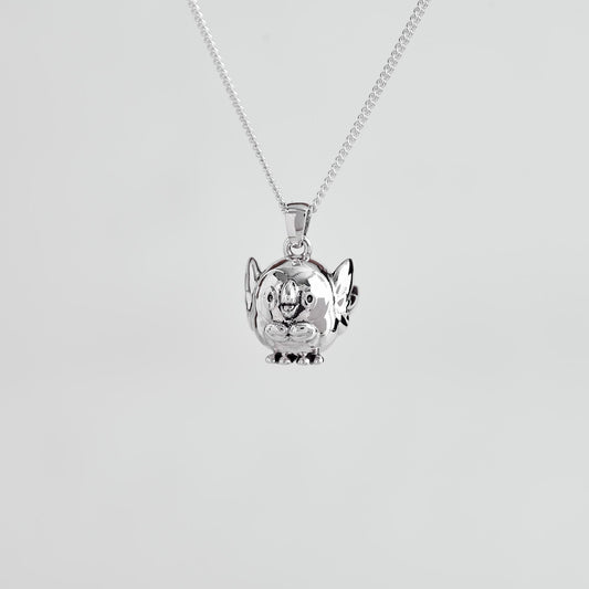 Rowlett Silver Pendant | Pokemon Jewelry