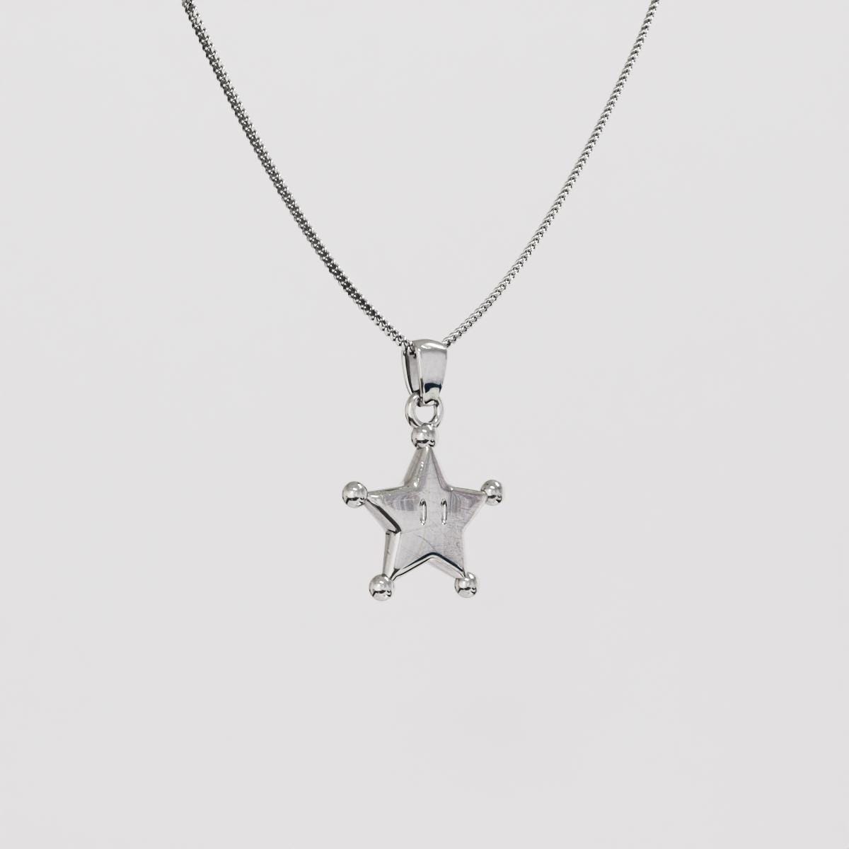 Grand Star Silver Pendant - Super Mario Bros Silver Jewelry