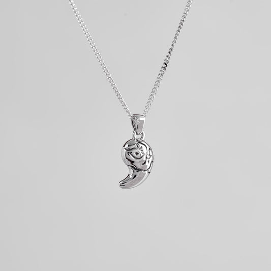 Zonai Sacred Stone of Darkness Silver Pendant | Zelda Jewelry