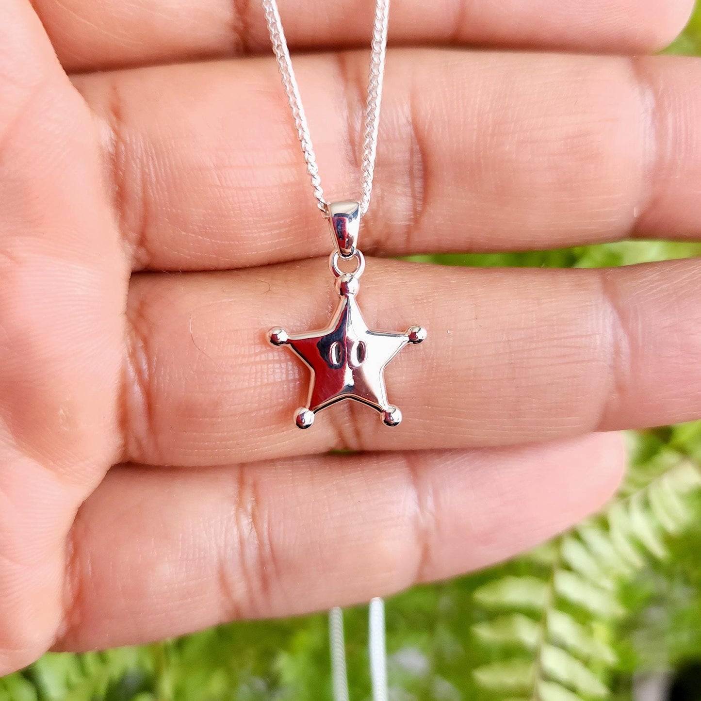 Grand Star Silver Pendant - Super Mario Bros Silver Jewelry