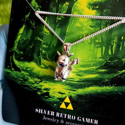 Pikachu V1 Silver Pendant - Pokemon Jewelry