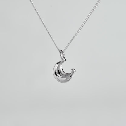 Power Moon Silver Pendant - Super Mario Jewelry