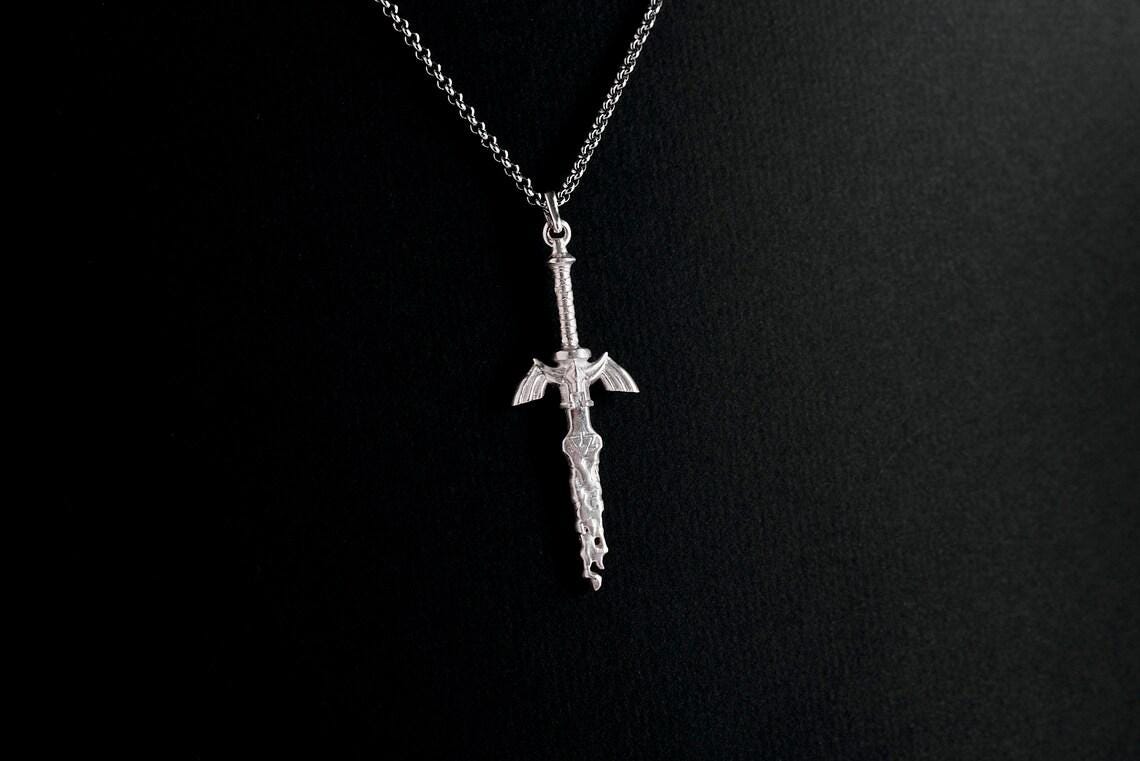 Master Sword TOTK Silver Pendant - Zelda Jewelry