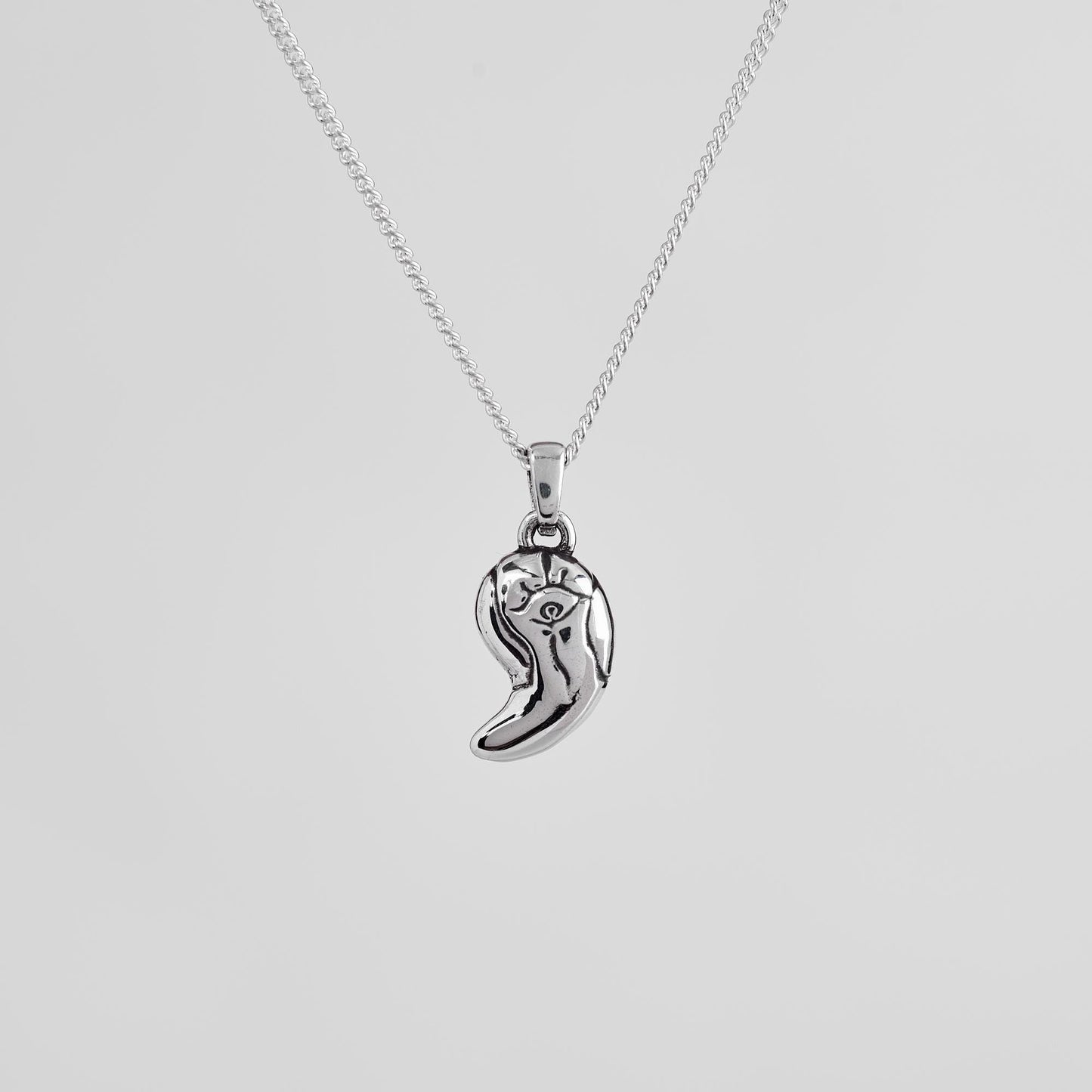 Zonai Sacred Stone of Water Silver Pendant - Zelda Jewelry