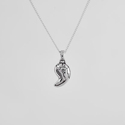 Zonai Sacred Stone of Water Silver Pendant - Zelda Jewelry