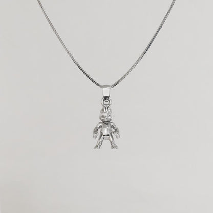 Machop Silver Pendant - Pokemon Jewelry