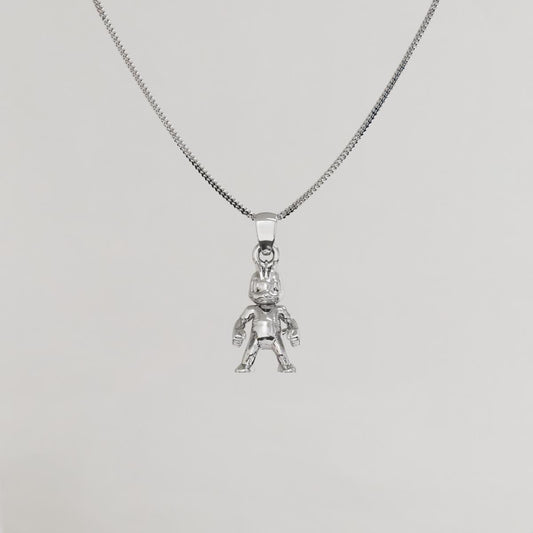 Machop Silver Pendant | Pokemon Jewelry