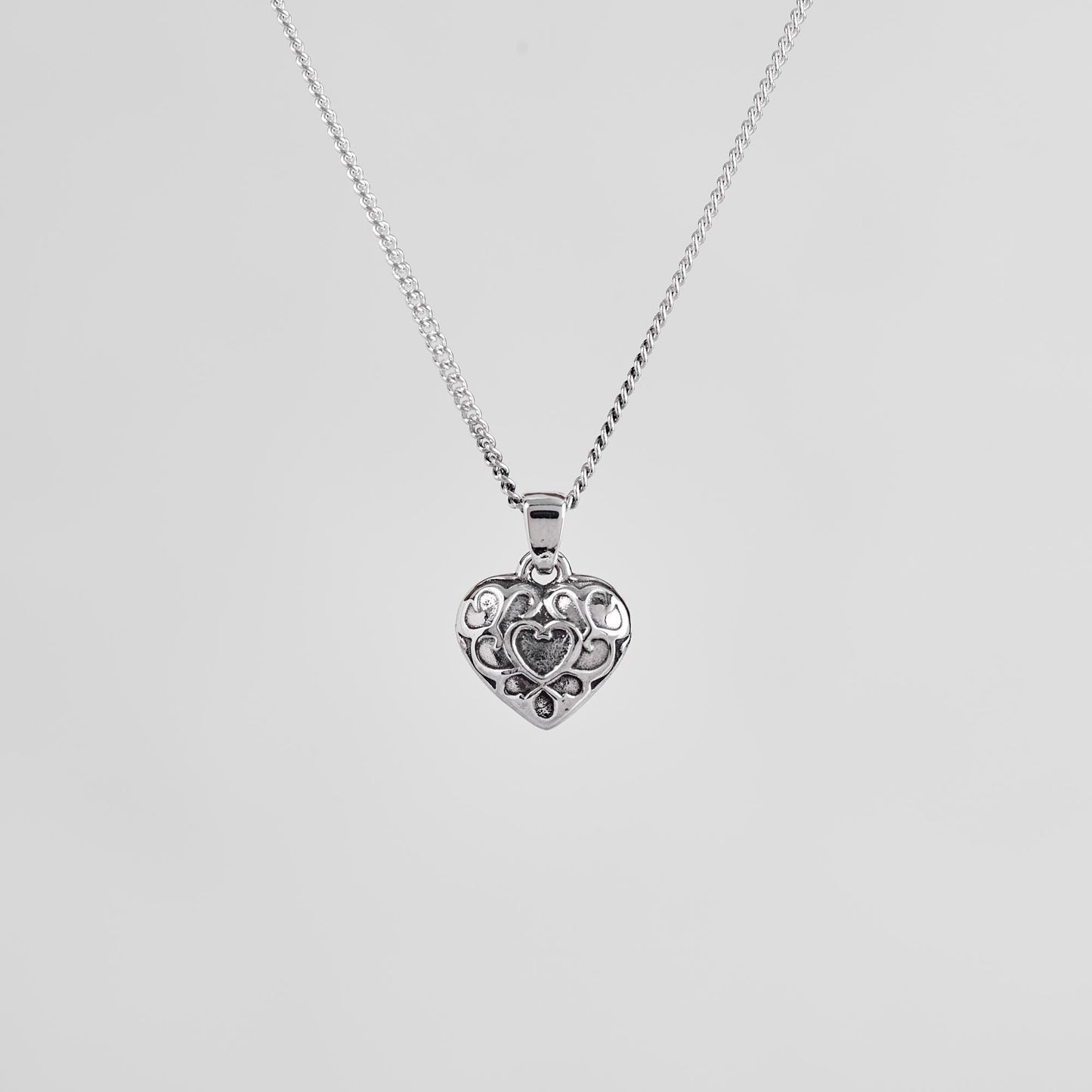 Heart Container Silver Pendant - Zelda Jewelry
