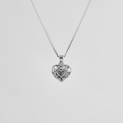 Heart Container Silver Pendant - Zelda Jewelry
