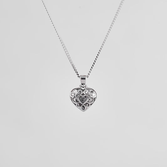 Heart Container Silver Pendant | Zelda Jewelry