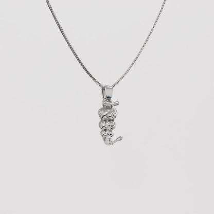 Caterpie Silver Pendant - Pokemon Jewelry