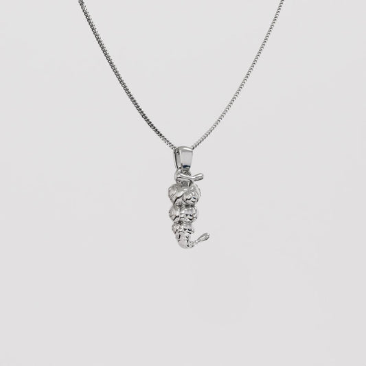 Caterpie Silver Pendant | Pokemon Jewelry