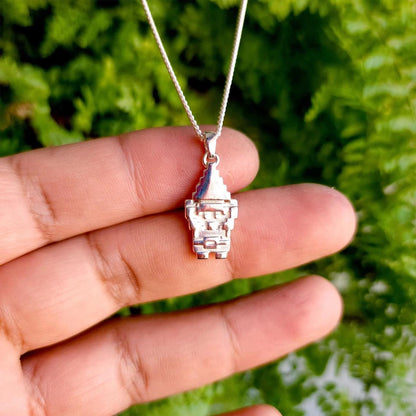 Link Triforce Retro Silver Pendant - Zelda Jewelry