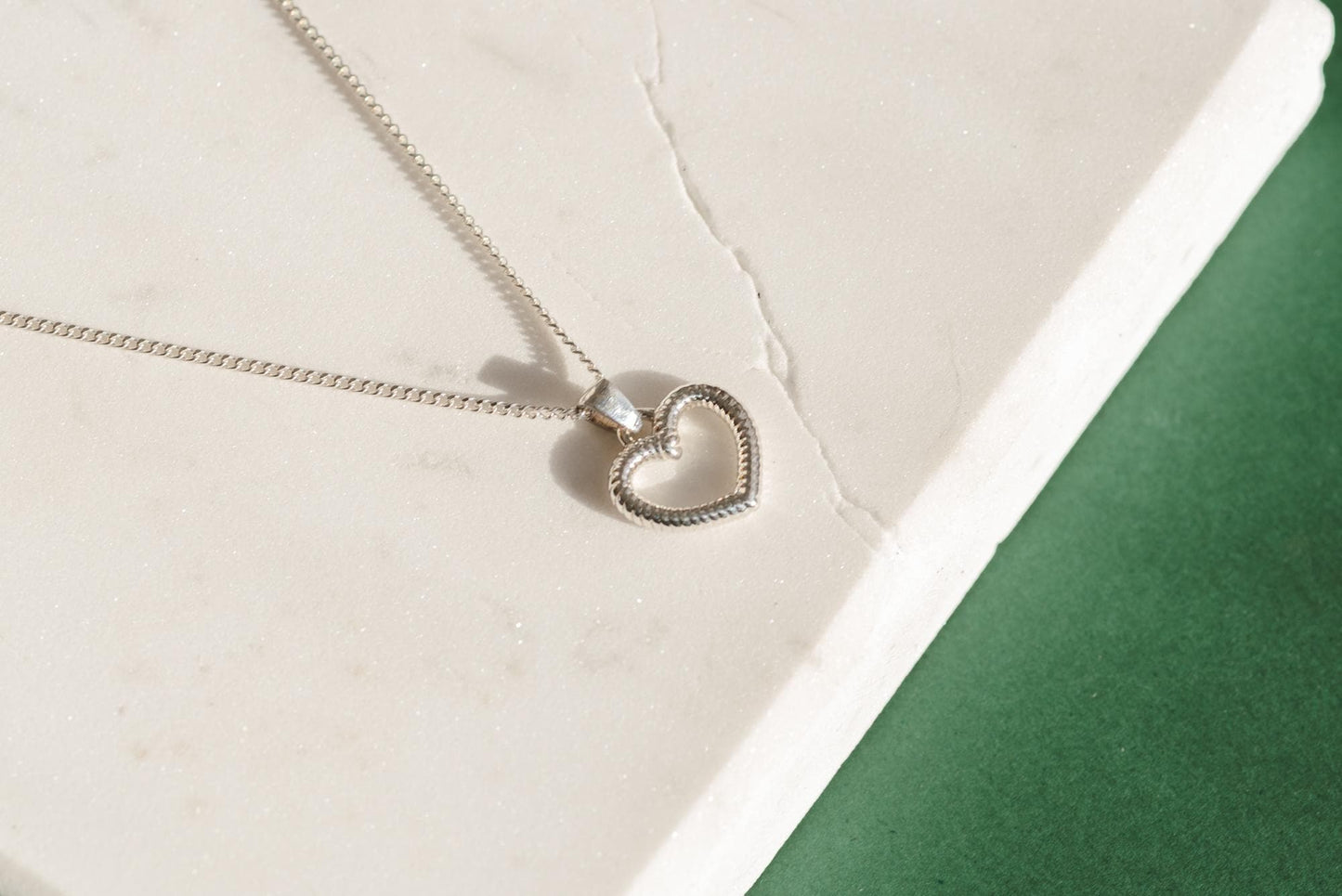 Silver Heart Silver Pendant - Minimalist Jewelry