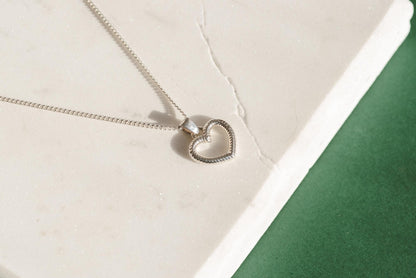 Silver Heart Silver Pendant - Minimalist Jewelry