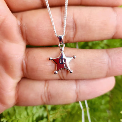 Grand Star Silver Pendant - Super Mario Bros Silver Jewelry