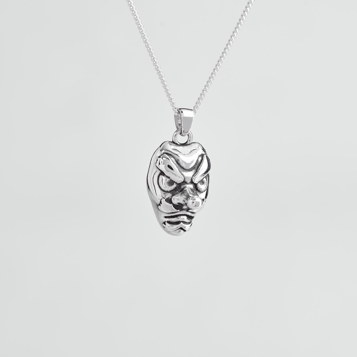 Urokodaki Mask Silver Pendant - Demon Slayer Jewelry
