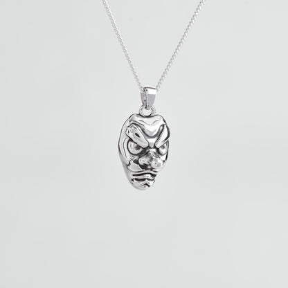 Urokodaki Mask Silver Pendant - Demon Slayer Jewelry