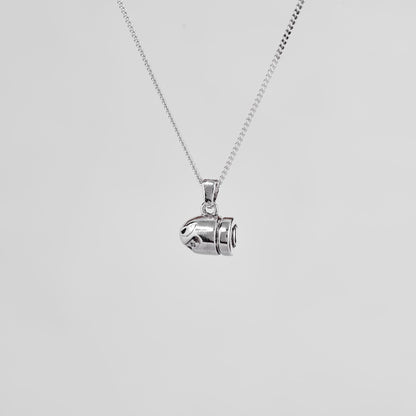 Bullet Bill Silver Pendant - Super Mario Jewelry