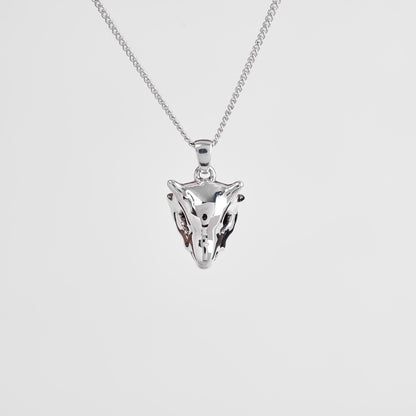 Cubone Skull Silver Pendant - Pokemon Jewelry