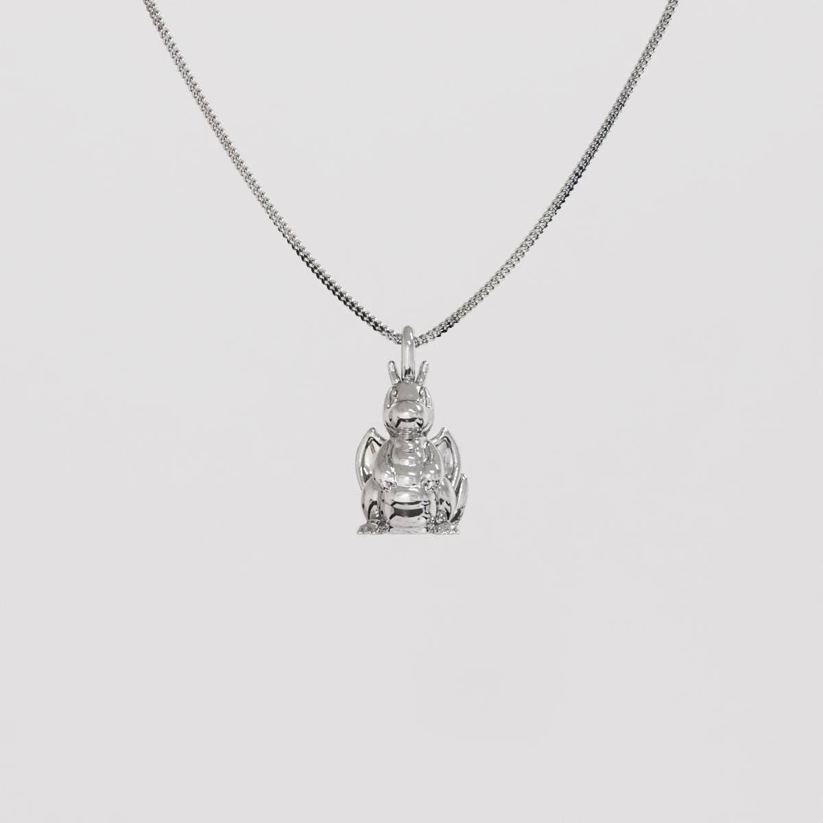 Dragonite Silver Pendant - Pokemon Jewelry