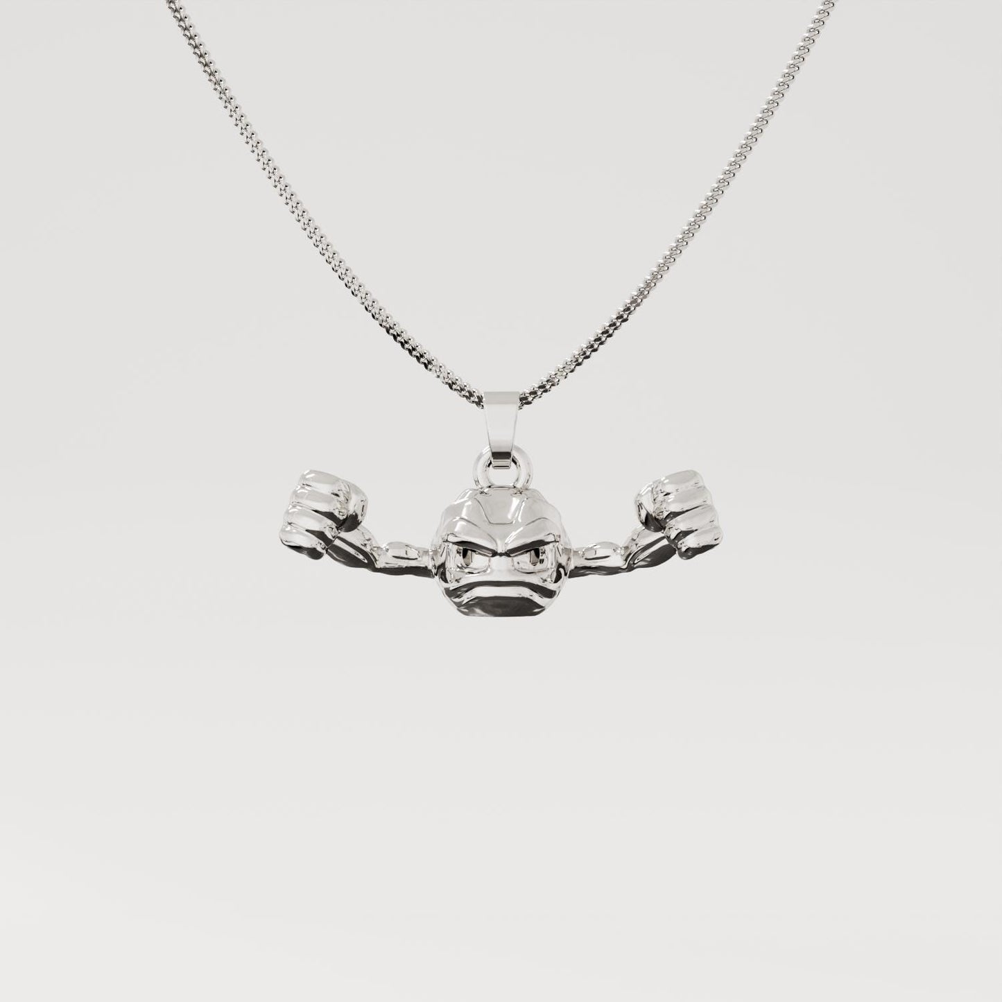 Geodude Silver Pendant - Pokemon Jewelry