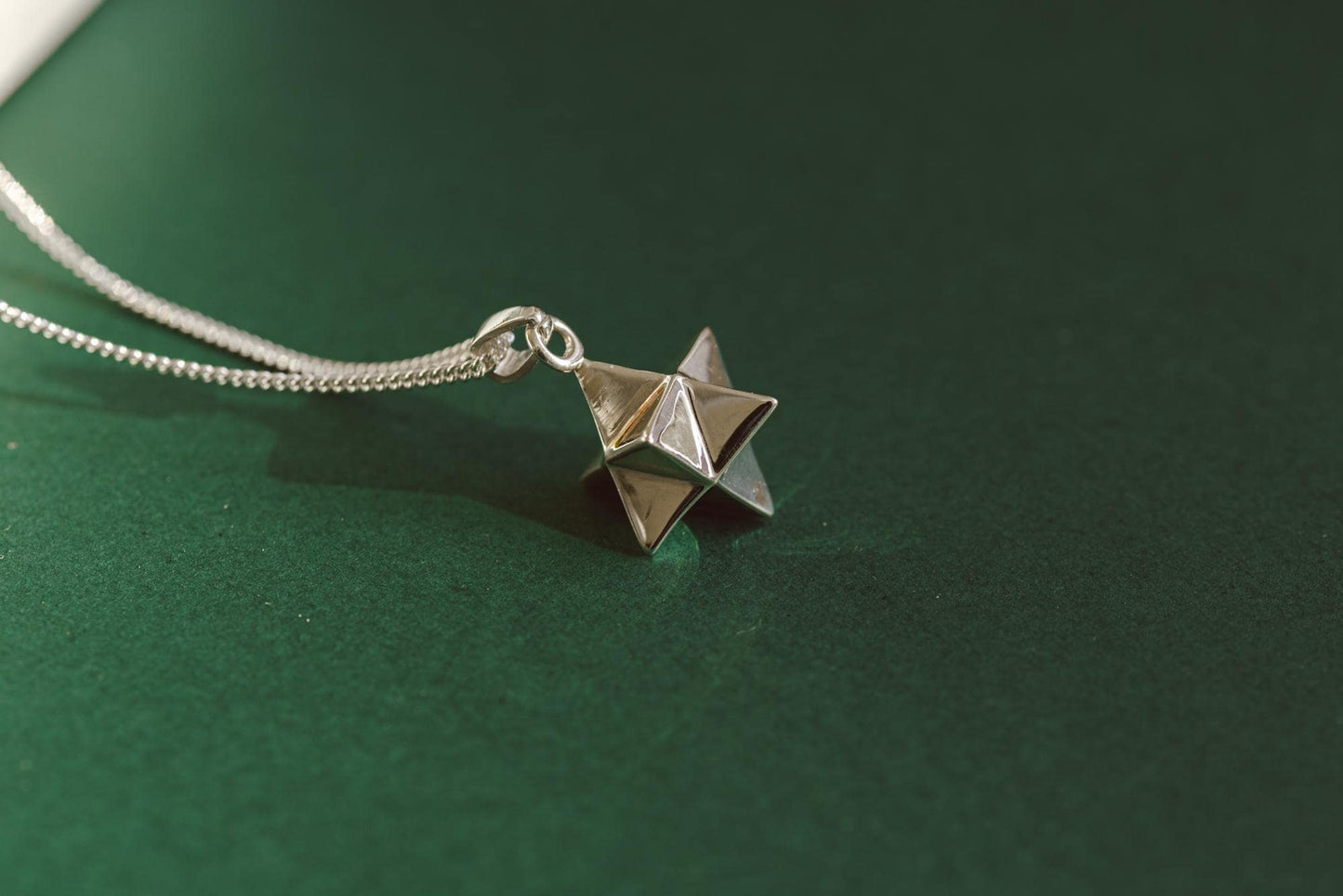 Tetrahedron 2 Silver Pendant - Geometric Jewelry