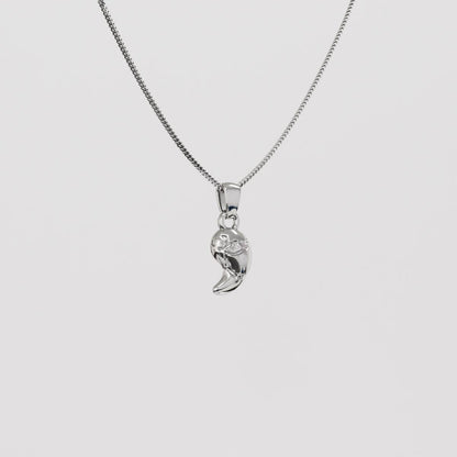 Zonai Sacred Stone of Light Silver Pendant - Zelda Jewelry