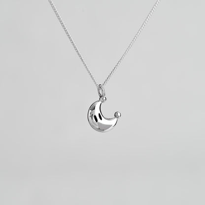 Power Moon Silver Pendant - Super Mario Jewelry