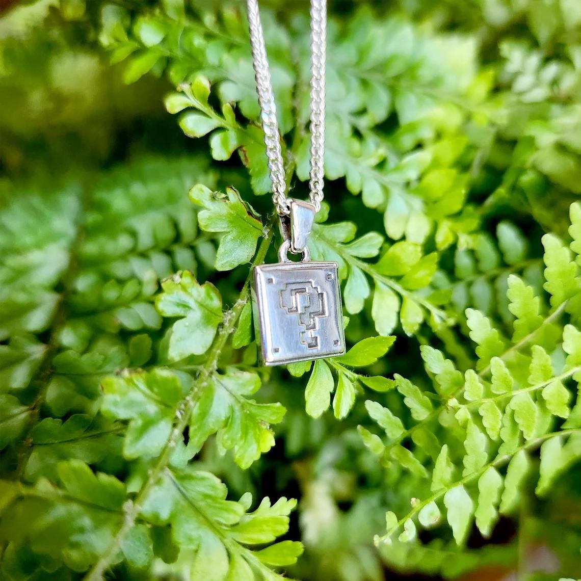 Mystery Box Silver Pendant - Super Mario Jewelry