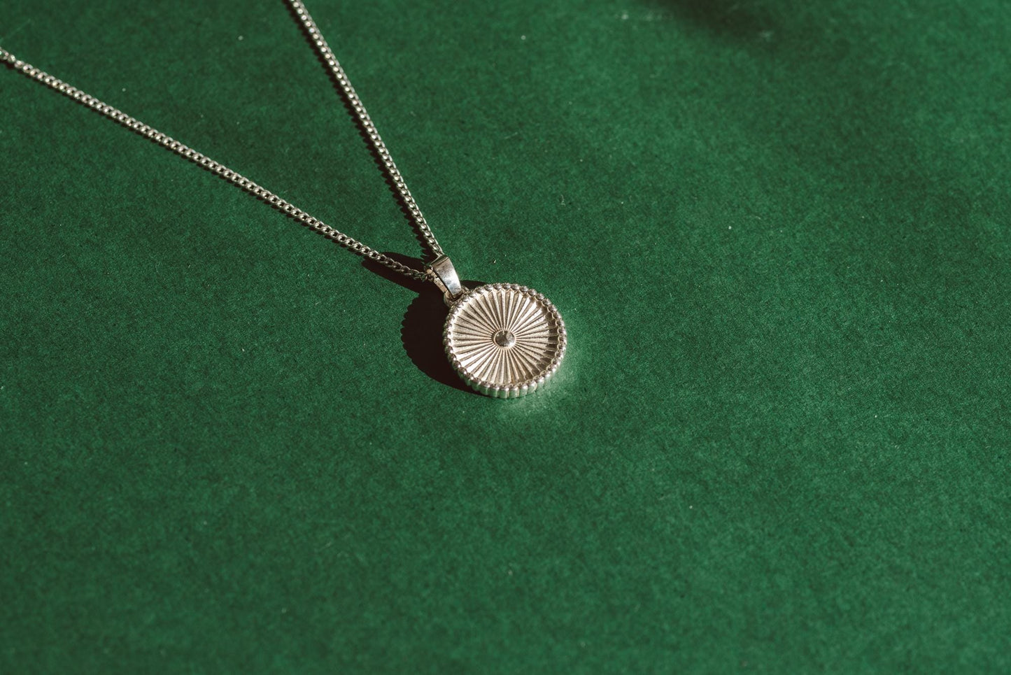 Circle Shaped Initial Silver Pendant - Customized Initial Jewelry