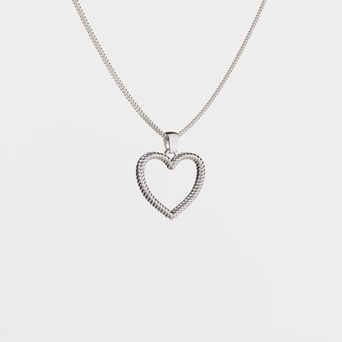 Silver Heart Silver Pendant - Minimalist Jewelry