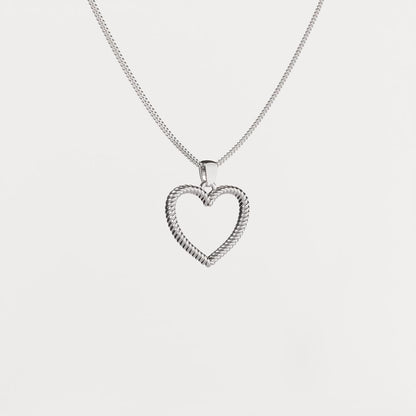 Silver Heart Silver Pendant - Minimalist Jewelry