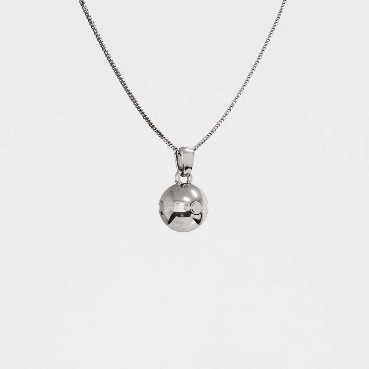 Pokeball Silver Pendant - Pokemon Jewelry