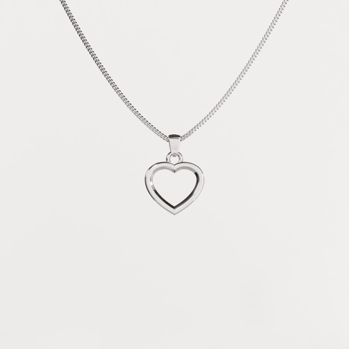 Silver Heart Silver Pendant - Minimalist Jewelry