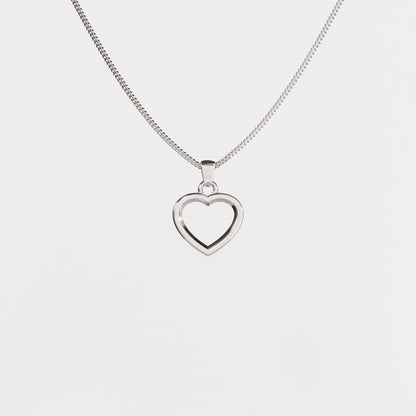 Silver Heart Silver Pendant - Minimalist Jewelry