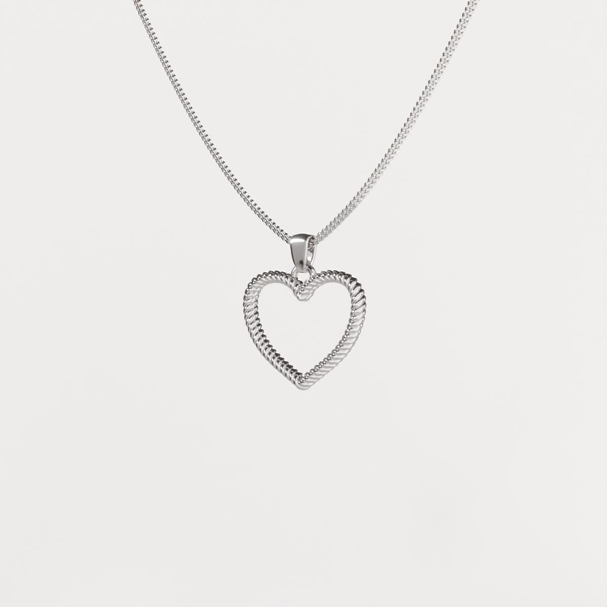 Silver Heart Silver Pendant - Minimalist Jewelry