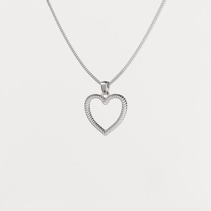 Silver Heart Silver Pendant - Minimalist Jewelry