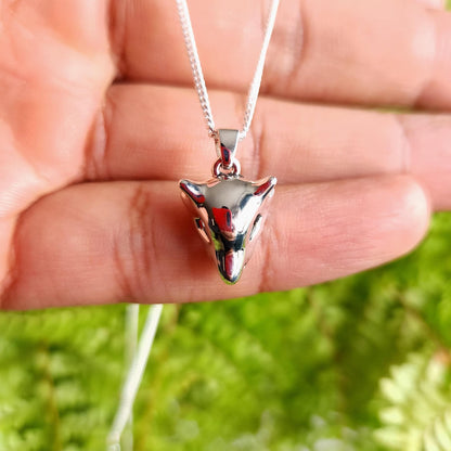 Cubone Skull Silver Pendant - Pokemon Jewelry