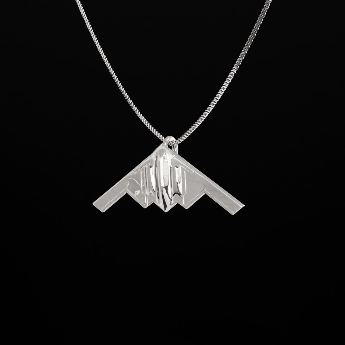 B-2 Silver Pendant - Aircraft Jewelry