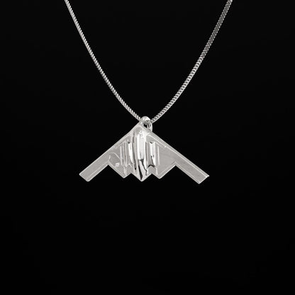 B-2 Silver Pendant - Aircraft Jewelry