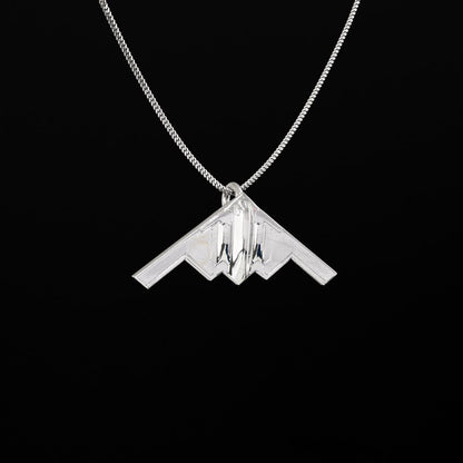 B-2 Silver Pendant - Aircraft Jewelry