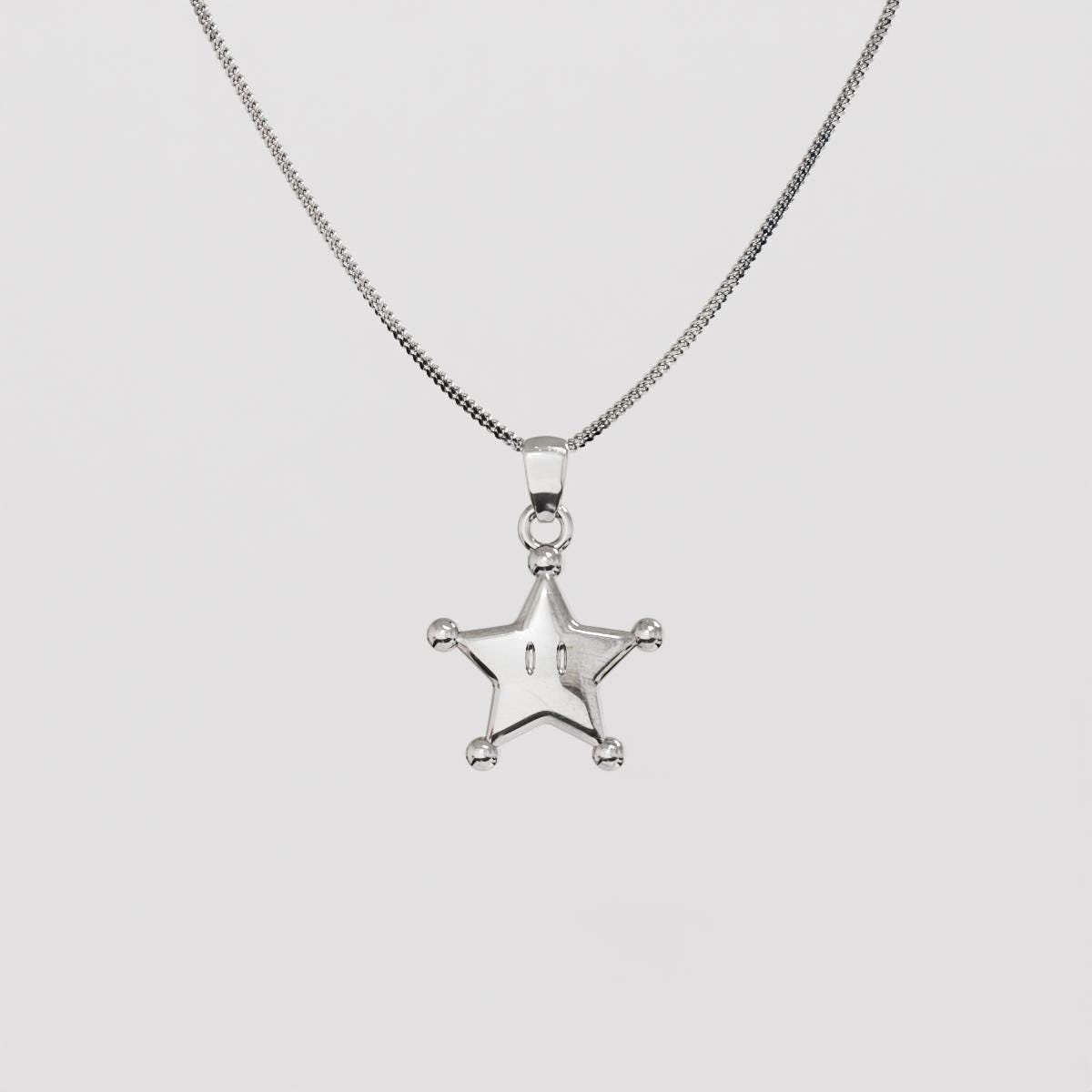 Grand Star Silver Pendant - Super Mario Bros Silver Jewelry