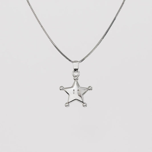 Grand Star Silver Pendant - Super Mario Bros Silver Jewelry