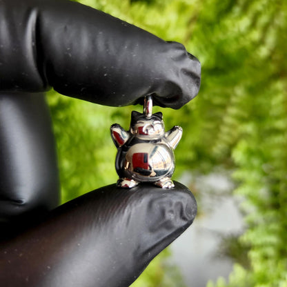 Snorlax Silver Pendant - Pokemon Jewelry