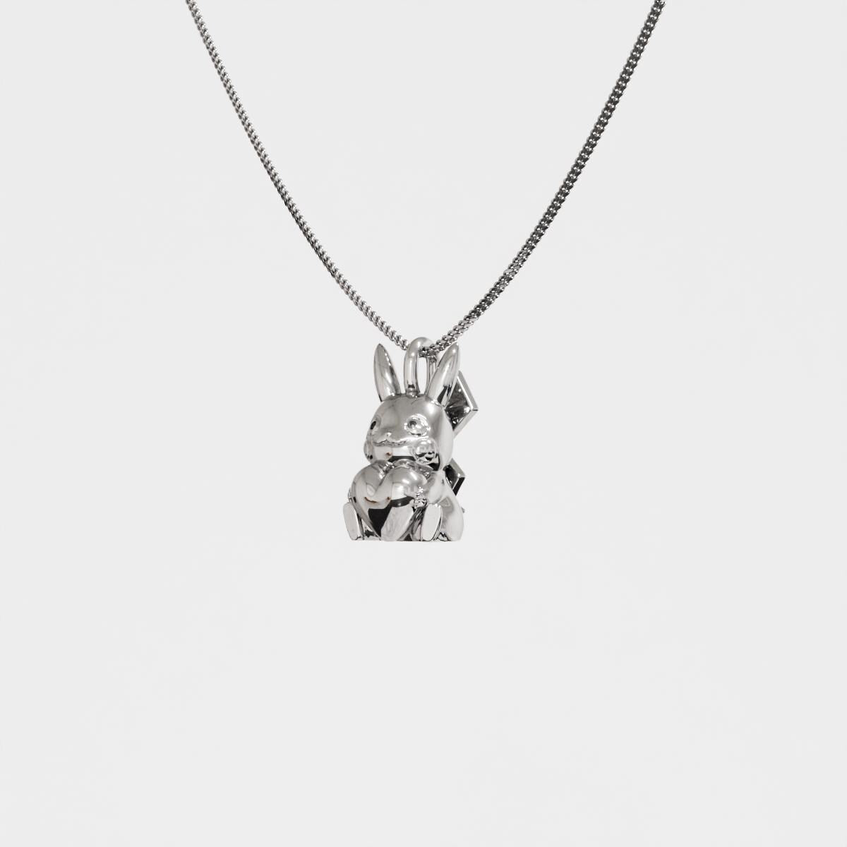 Pikachu Valentine Silver Pendant - Pokemon Jewelry