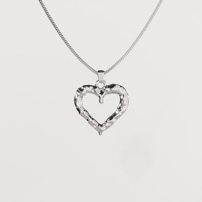 Silver Heart Silver Pendant - Minimalist Jewelry