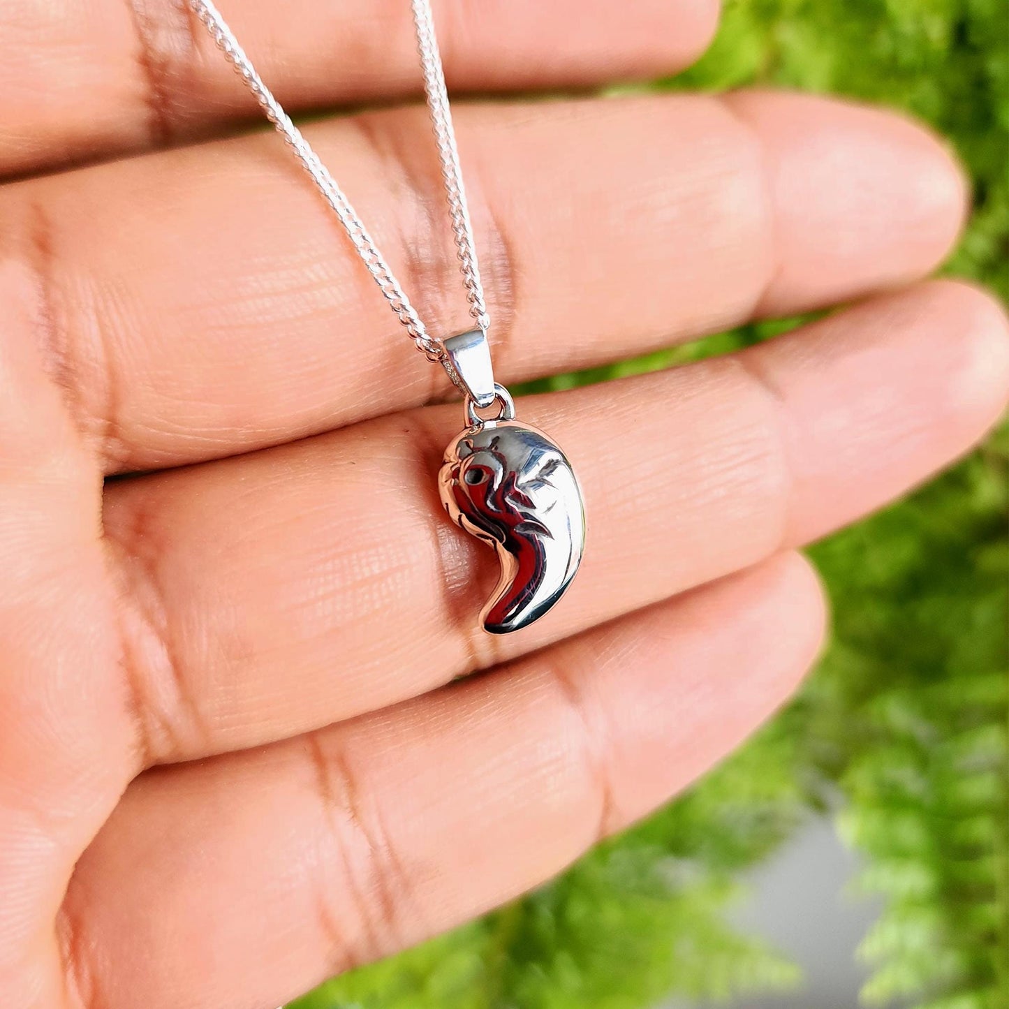 Zonai Sacred Stone of Spirit Silver Pendant - Zelda Jewelry